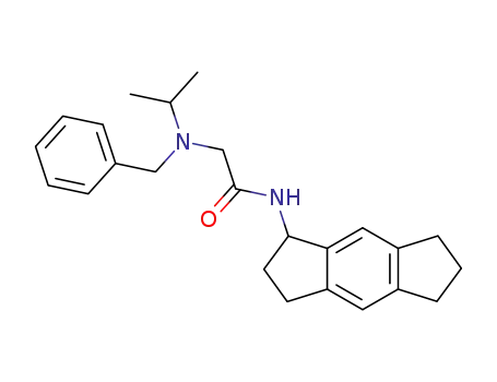 Molecular Structure of 75463-50-2 (2-(Benzyl-isopropyl-amino)-N-(1,2,3,5,6,7-hexahydro-s-indacen-1-yl)-acetamide)