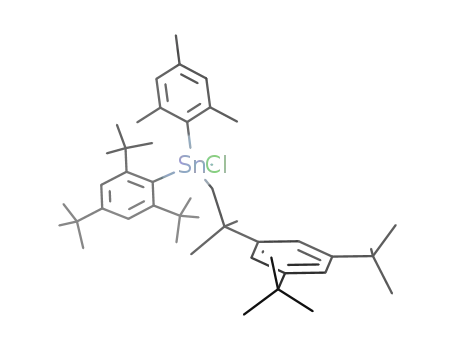 chloro(mesityl)-2,4,6-tri-t-butylphenyl-{2-methyl-2(3,5-di-t-butylphenyl)propyl}stannane
