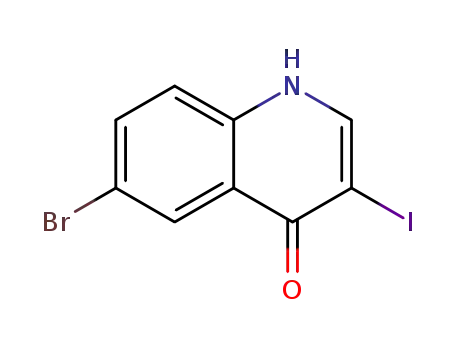 Molecular Structure of 1320361-71-4 (6-BroMo-3-iodo-1H-quinolin-4-one)