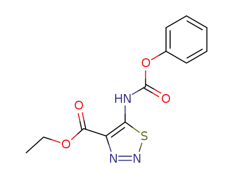Molecular Structure of 2037-81-2 (5-AMINO-1,2,3-THIADIAZOLE-N-PHENOXYCARBONYL-4-CARBOXYLIC ACID ETHYL ESTER)