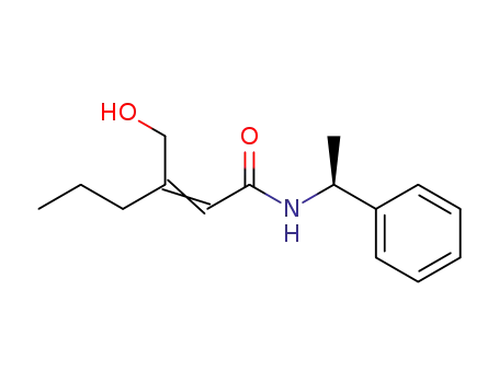 Molecular Structure of 1314557-12-4 (3-hydroxymethyl-hex-2-enoic acid ((S)-1-phenyl-ethyl)-amide)