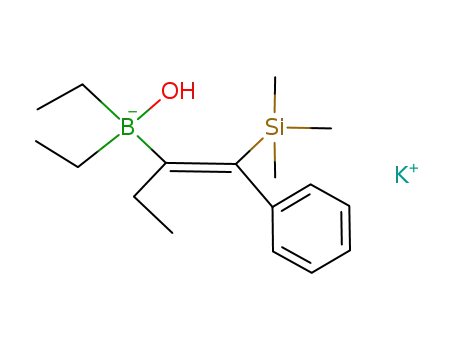 potassium (diethyl{1-ethyl-2-phenyl-2-(trimethylsilyl)ethenyl}hydroxyborate)