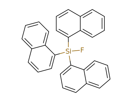 Molecular Structure of 467-47-0 (fluoro(trinaphthalen-1-yl)silane)