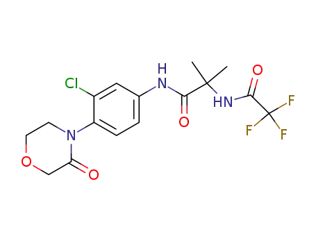 2-trifluoroacetylamino-isobutyric acid N-[3-chloro-4-(3-oxo-morpholin-4-yl)phenyl]-amide