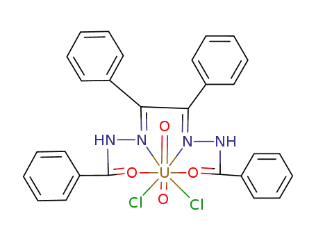 {dioxouranium(VI)(benzilbis(benzoylhydrazone))(chloride)2}