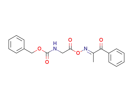 Carbamic acid,
[2-[[(1-methyl-2-oxo-2-phenylethylidene)amino]oxy]-2-oxoethyl]-,
phenylmethyl ester, (E)-