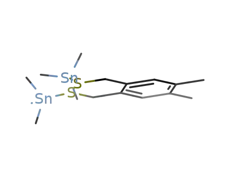 Molecular Structure of 100418-07-3 (((CH<sub>3</sub>)3Sn)2(CH<sub>3</sub>)2C<sub>6</sub>H<sub>2</sub>(CH<sub>2</sub>S)2)