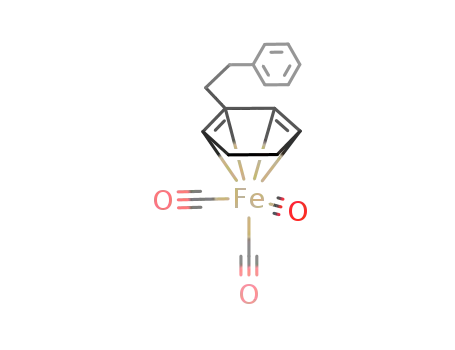 Molecular Structure of 116123-25-2 ((η4-2-(2-(phenylethyl)-1,3-cyclohexadiene))tricarbonyliron)