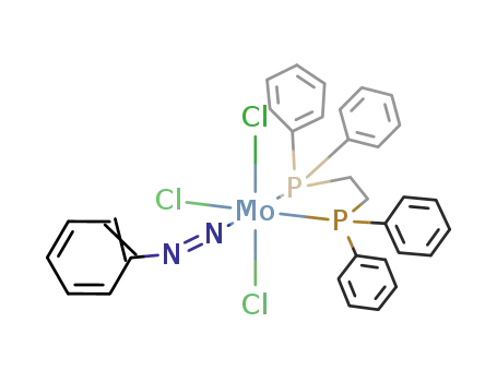 Molecular Structure of 102481-47-0 ([1,2-bis(diphenylphosphino)ethane]trichloro(phenyldiazenido)molybdenum(IV))