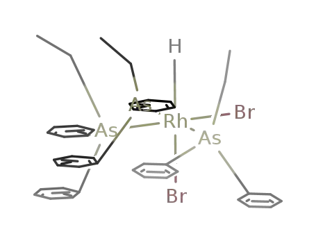 Molecular Structure of 25794-58-5 (α-Rh(AsC2H5(C6H5)2)3HBr2)