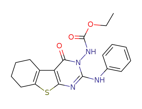 3-ethoxycarbonylamino-2-phenylamino-5,6,7,8-tetrahydrobenzo[b]-thieno[2,3-d]pyrimidin-4(3H)-4-one
