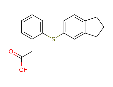 Molecular Structure of 56096-77-6 (Benzeneacetic acid, 2-[(2,3-dihydro-1H-inden-5-yl)thio]-)