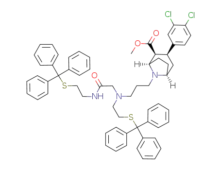 N-[2-((3'-N'-propyl-(1R-3β-(3,4-dichlorophenyl)-2β-methoxycarbonyltropane))(2-mercaptoethyl)amino)acetyl]-2-aminoethanethiol