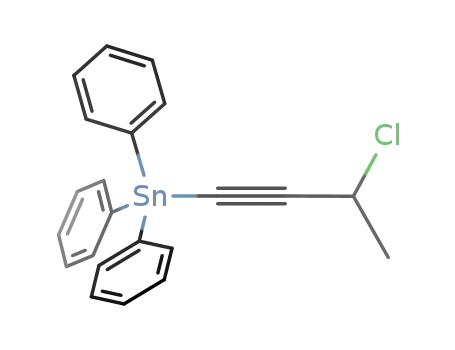 Molecular Structure of 92752-98-2 (Stannane, (3-chloro-1-butynyl)triphenyl-)