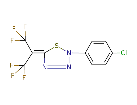 2-(4-chloro-phenyl)-5-(2,2,2-trifluoro-1-trifluoromethyl-ethylidene)-2,5-dihydro-[1,2,3,4]thiatriazole