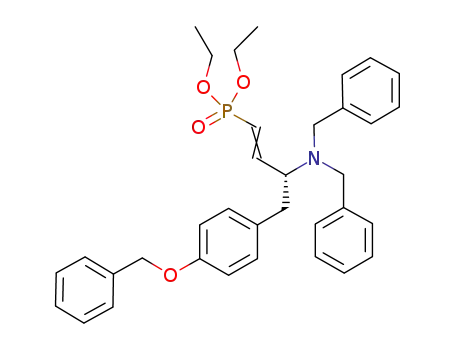 Phosphonic acid,
[(3R)-3-[bis(phenylmethyl)amino]-4-[4-(phenylmethoxy)phenyl]-1-butenyl
]-, diethyl ester