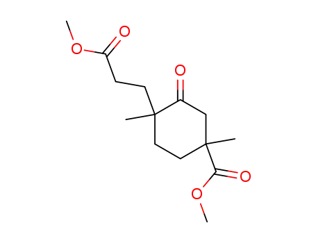 3,6-Dimethyl-6-(2-methoxycarbonyl-ethyl)-cyclohexanon-3-carbonsaeure-methylester