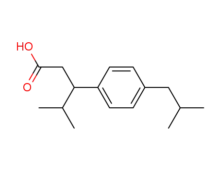 Benzenepropanoic acid, b-(1-methylethyl)-4-(2-methylpropyl)-