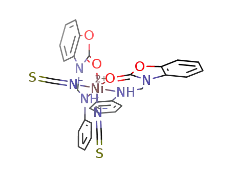 Nickel, bis(3-((phenylamino)methyl)-2(3H)-benzoxazolone-N(sup N(sup 3),O(sup 2))bis(thiocyanato-N))-