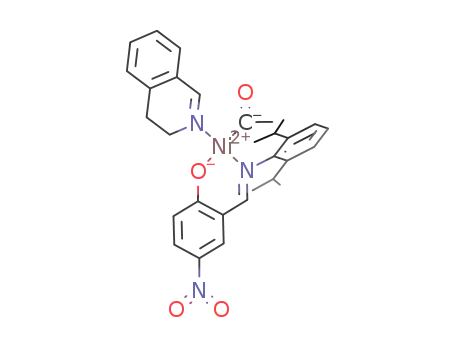 (4-nitro-2-((2,6-diisopropylphenyl)iminomethyl)phenoxide)Ni(COCH<sub>3</sub>)(3,4-dihydroisoquinoline)