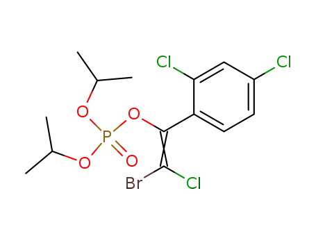 Phosphoric acid, 2-bromo-2-chloro-1-(2,4-dichlorophenyl)ethenyl
bis(1-methylethyl) ester