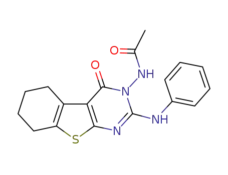 3-acetylamino-2-phenylamino-5,6,7,8-tetrahydrobenzo[b]-thieno[2,3-d]pyrimidin-4(3H)-one
