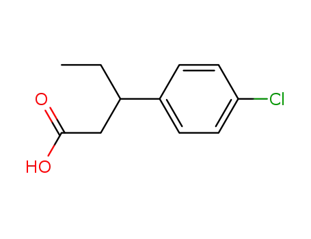 Molecular Structure of 57960-08-4 (β-(4-Chlorphenyl)valeriansaeure)