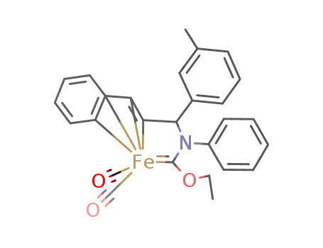 {(η4-styrene)CH(m-CH3C6H4)N(C6H5)ethoxycarbene}iron(carbonyl)2