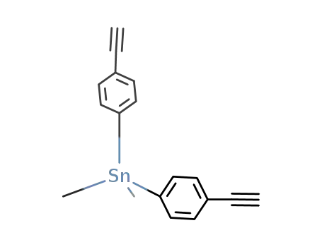 Molecular Structure of 109426-41-7 (Stannane, bis(4-ethynylphenyl)dimethyl-)