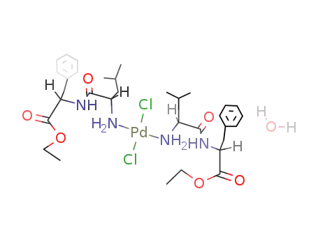 Molecular Structure of 105944-43-2 (trans-PdCl<sub>2</sub>(L-Leu-L-PheOEt)2*H<sub>2</sub>O)