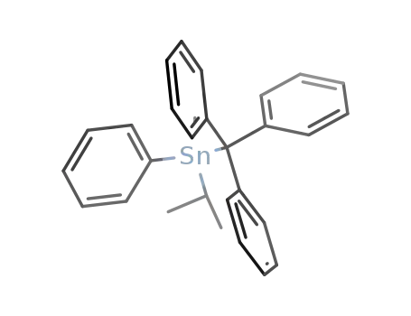 Molecular Structure of 84668-41-7 ((-)-Methyl(1-methylethyl)phenyl(triphenylmethyl)stannane)