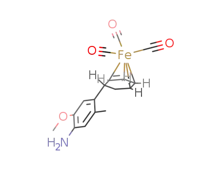 tricarbonyl{4-(η4-cyclohexa-2,4-dienyl)-2-methoxy-5-methylbenzeneamine}iron