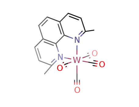 Molecular Structure of 22718-70-3 (tetracarbonyl(2,9-dimethyl-1,10-phenanthroline)tungsten<sup>(0)</sup>)
