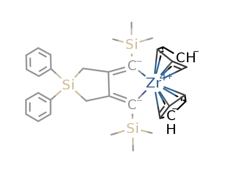 Si(C<sub>6</sub>H<sub>5</sub>)2(CH<sub>2</sub>C<sub>2</sub>Si(CH<sub>3</sub>)3)2Zr(C<sub>5</sub>H<sub>5</sub>)2