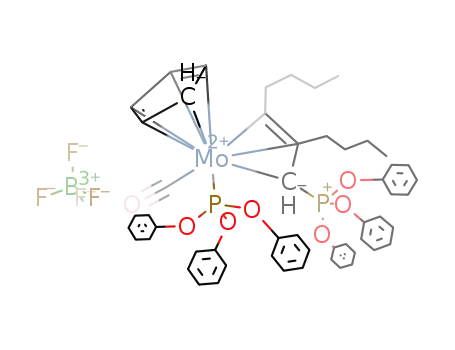 [(η(5)-C5H5)(CO)(P(OPh)3)Mo[η(1):η(2)-CH(P(OPh)3)C(CH2CH2CH2CH3)=CH(CH2CH2CH2CH3)]]BF4