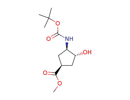 (1R,2R,4S)-N-BOC-1-AMINO-2-HYDROXYCYCLO- PENTANE-4-CARBOXYLIC ACID METHYL ESTERCAS