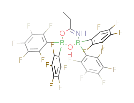 (C<sub>6</sub>F<sub>5</sub>)2BOC(C<sub>2</sub>H<sub>5</sub>)NHB(C<sub>6</sub>F<sub>5</sub>)2OH