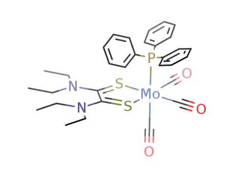 tricarbonyl(N,N,N',N'-tetraethyldithiooxamide)(triphenylphosphine)molybdenum