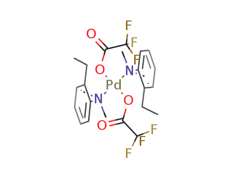 trans-bis(trifluoroacetato)bis(N,N-dimethyl ortho-ethyl aniline) palladium(II)