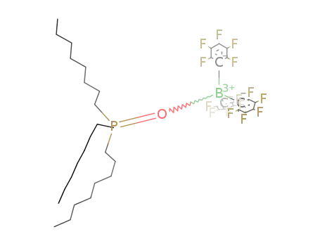 Molecular Structure of 356074-07-2 (B(C<sub>6</sub>F<sub>5</sub>)3(C<sub>8</sub>H<sub>17</sub>)3PO)