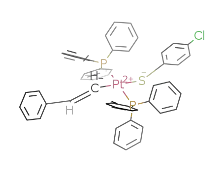 trans-Pt[(E)-C(H)C(H)(Ph)](S(C<sub>6</sub>H<sub>4</sub>Cl-p))(PPh<sub>3</sub>)2