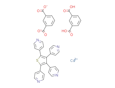 [Cd(tetra(4-pyridyl)thiophene)(1,3-benzenedicarboxylic acid-2H)]*1,3-benzenedicarboxylic acid