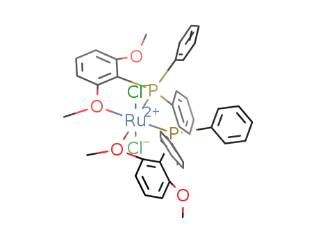 Molecular Structure of 163888-41-3 (RuCl<sub>2</sub>[PPh<sub>2</sub>(C<sub>6</sub>H<sub>3</sub>(OMe<sub>2</sub>)2-2,6)]2)