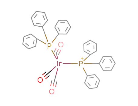 Molecular Structure of 47855-02-7 (Iridium(1+), tricarbonylbis(triphenylphosphine)-)