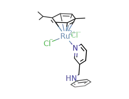 [Cl<sub>2</sub>Ru(NC<sub>5</sub>H<sub>4</sub>CH<sub>2</sub>NHC<sub>6</sub>H<sub>5</sub>)(CH<sub>3</sub>C<sub>6</sub>H<sub>4</sub>CH(CH<sub>3</sub>)2)]