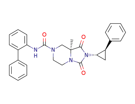 (8aS)-N-biphenyl-2-yl-8a-methyl-1,3-dioxo-2-[(1S,2R)-2-phenylcyclopropyl]hexahydroimidazo[1,5-a]pyrazine-7(1H)-carboxamide