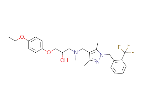 1-(((3,5-dimethyl-1-(2-(trifluoromethyl)benzyl)-1H-pyrazol-4-yl)methyl)(methyl)amino)-3-(4-ethoxyphenoxy)propan-2-ol