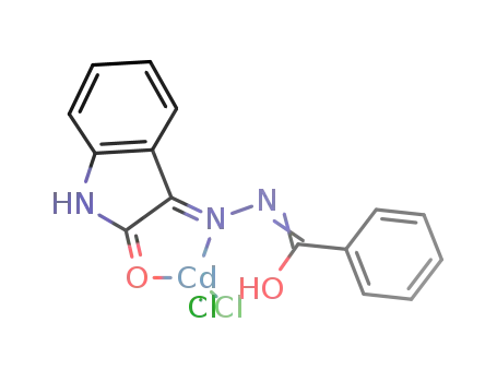 Molecular Structure of 105062-03-1 (dichloro(2-isatin-3-benzoylhydrazone)cadmium(II))