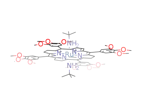 {(meso-tetrakis-3,4,5-trimethoxyphenylporphyrin)bis(tert-butylamine)ruthenium(II)}