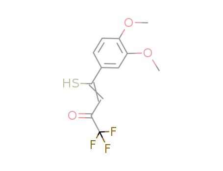 Molecular Structure of 63459-01-8 (3-Buten-2-one, 4-(3,4-dimethoxyphenyl)-1,1,1-trifluoro-4-mercapto-)